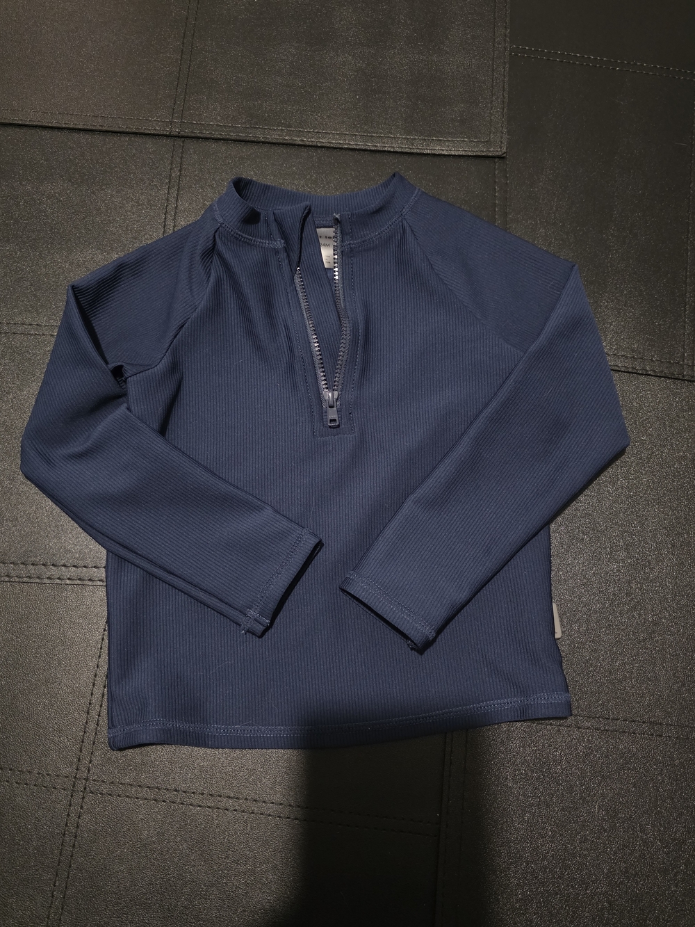 Petit Lem Navy Ribbed Half-Zip Sweater Haut Maillot Petit Lem 18-24mois